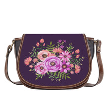 Load image into Gallery viewer, Ti Amo I love you - Exclusive Brand - Fig - Floral Bouquet - Saddle Bag
