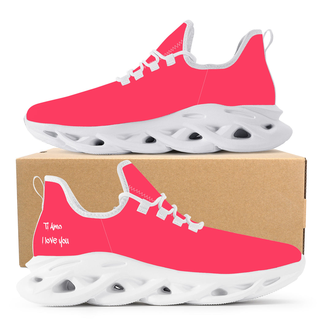 Ti Amo I love you - Exclusive Brand  - Radical Red - Mens / Womens - Flex Control Sneakers- White Soles