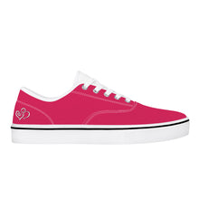 Load image into Gallery viewer, Ti Amo I love you - Exclusive Brand - Cerise Red 2 - Double White Heart -  Skate Shoe - White Soles
