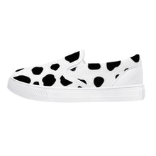 Load image into Gallery viewer, Ti Amo I love you - Exclusive Brand - White &amp; Black Cow Spots - Kids Slip-on shoes - White Soles
