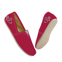 Load image into Gallery viewer, Ti Amo I love you - Exclusive Brand - Cardinal - Double White Heart -  Casual Flat Driving Shoe
