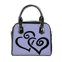 Load image into Gallery viewer, Ti Amo I love you - Exclusive Brand - Wistful - Double Black Heart -  Shoulder Handbag
