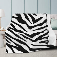 Load image into Gallery viewer, Ti Amo I love you - Exclusive Brands - Black &amp; White - Zebra - Micro Fleece Blankets
