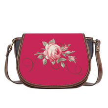 Load image into Gallery viewer, Ti Amo I love you - Exclusive Brand - Cerise Red 2 -  Rose -  Saddle Bag
