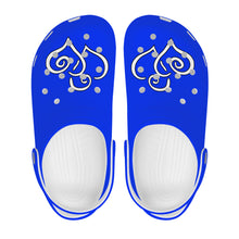 Load image into Gallery viewer, Ti Amo I love you - Exclusive Brand - Blue Blue Eyes - Double White Heart-  Womens Classic Clogs - Sizes 5-14.5
