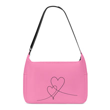 Load image into Gallery viewer, Ti Amo I love you - Exclusive Brand - Babys Blanket Pink- Double Script Heart - Journey Computer Shoulder Bag
