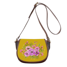 Load image into Gallery viewer, Ti Amo I love you - Exclusive Brand - Gold Tips - Floral Bouquet - Saddle Bag
