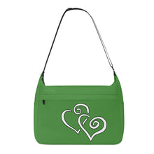 Load image into Gallery viewer, Ti Amo I love you - Exclusive Brand - May Green - Double White Heart - Journey Computer Shoulder Bag
