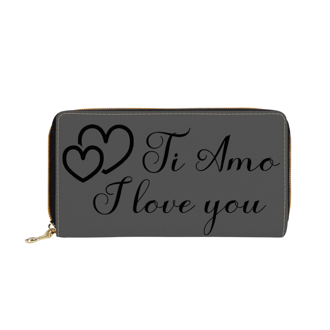 Ti Amo I love you Exclusive Brand - Davy's Grey - Zipper Purse Clutch Bag