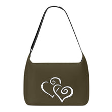 Load image into Gallery viewer, Ti Amo I love you - Exclusive Brand  - Lisbon Brown - Double White Heart - Journey Computer Shoulder Bag
