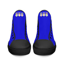 Load image into Gallery viewer, Ti Amo I love you - Exclusive Brand - Blue Blue Eyes - High-Top Canvavs Shoes - Black Soles
