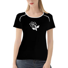 Load image into Gallery viewer, Ti Amo I love you - Exclusive Brand - Black - White Daisy - Women&#39;s T shirt
