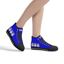 Load image into Gallery viewer, Ti Amo I love you - Exclusive Brand - Blue Blue Eyes - High-Top Canvavs Shoes - Black Soles
