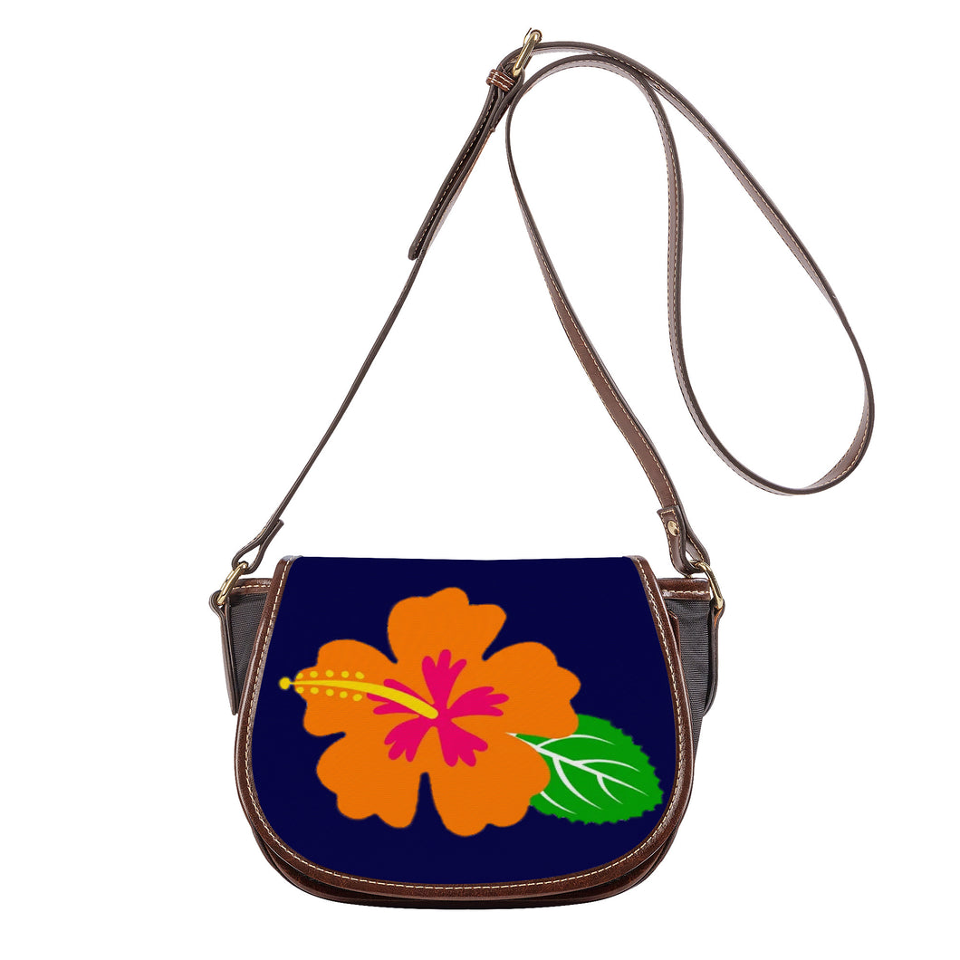 Ti Amo I love you - Exclusive Brand - Stratos - Hawaiian Flower - Saddle Bag