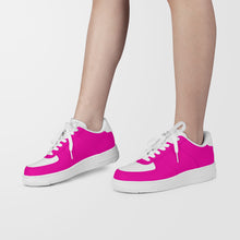 Load image into Gallery viewer, Ti Amo I love you - Exclusive Brand  - Hollywood Cerise &amp; White - Low Top Unisex Sneakers
