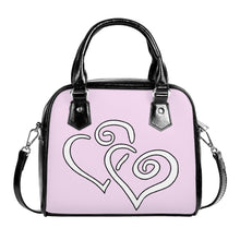 Load image into Gallery viewer, Ti Amo I love you - Exclusive Brand - Carousel Pink - Double White Heart - Shoulder Handbag
