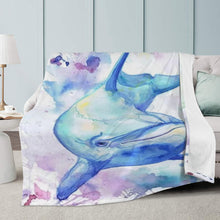 Load image into Gallery viewer, Ti Amo I love you - Exclusive Brand - Pastel Dolphin-  Micro Fleece Blankets
