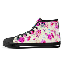 Load image into Gallery viewer, Ti Amo I love you - Exclusive Brand - High-Top Canvas Shoes - Black Soles
