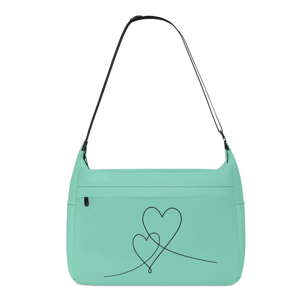 Ti Amo I love you - Exclusive Brand - Aqua Pearl - Double Script Heart - Journey Computer Shoulder Bag