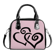 Load image into Gallery viewer, Ti Amo I love you - Exclusive Brand - Melanie - Double Black Heart -  Shoulder Handbag
