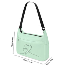 Load image into Gallery viewer, Ti Amo I love you - Exclusive Brand - Blue Romance -  Double Script Heart - Journey Computer Shoulder Bag
