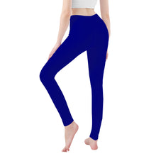 Load image into Gallery viewer, Ti Amo I love you - Exclusive Brand  - Navy -  White Daisy -  Yoga Leggings
