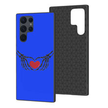 Load image into Gallery viewer, Ti Amo I love you - Exclusive Brand - Blue Blue Eyes - Skeleton Hands with Heart - Samsung Galaxy S22 Ultra Glass Case
