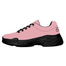 Load image into Gallery viewer, Ti Amo I love you  - Exclusive Brand  - Mandys Pink - Double Black Heart - Chunky Sneakers - Black Soles
