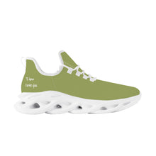 Load image into Gallery viewer, Ti Amo I love you - Exclusive Brand  - Olive Green - Mens / Womens - Flex Control Sneakers- White Soles
