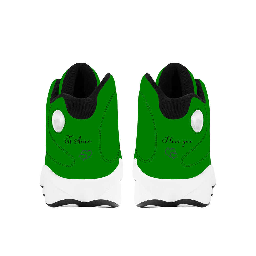 Ti Amo I love you  - Exclusive Brand  - Ao Green - Mens / Womens - Unisex Basketball Shoes - Black Laces