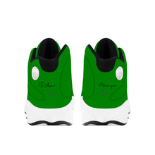 Load image into Gallery viewer, Ti Amo I love you  - Exclusive Brand  - Ao Green - Mens / Womens - Unisex Basketball Shoes - Black Laces

