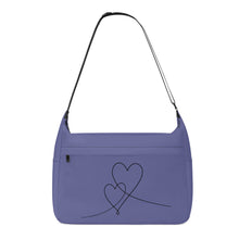 Load image into Gallery viewer, Ti Amo I love you - Exclusive Brand - Dark Blue Grey - Double Script Heart - Journey Computer Shoulder Bag
