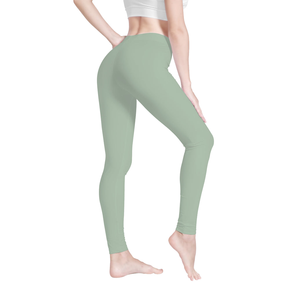 Ti Amo I love you - Exclusive Brand   - Green Spring  - White Daisy -  Yoga Leggings