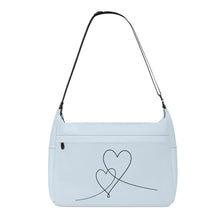 Load image into Gallery viewer, Ti Amo I love you - Exclusive Brand - Azureish White - Double Script Heart - Journey Computer Shoulder Bag
