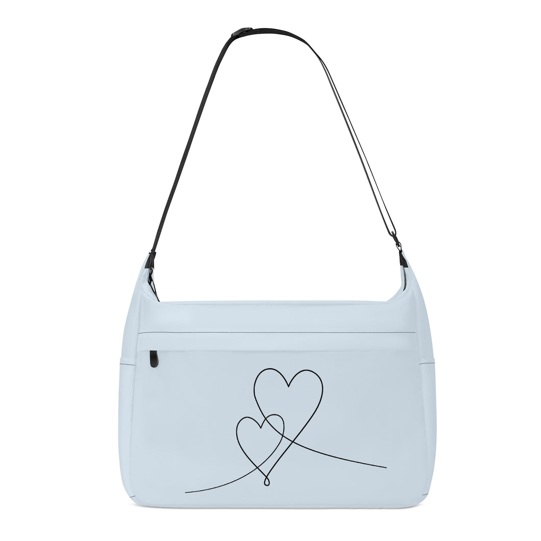 Ti Amo I love you - Exclusive Brand - Azureish White - Double Script Heart - Journey Computer Shoulder Bag