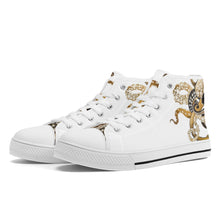 Load image into Gallery viewer, Ti Amo I love you - Exclusive Brand - High-Top Canvas Shoes - White Soles
