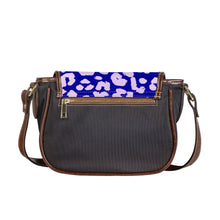 Load image into Gallery viewer, Ti Amo I love you - Exclusive Brand - Deep Blue &amp; Perfume Animal Pattern - Saddle Bag
