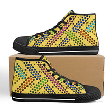 Load image into Gallery viewer, Ti Amo I love you - Exclusive Brand - Mistard Yellow - Dot Deco - High-Top Canvas Shoes - Black Soles
