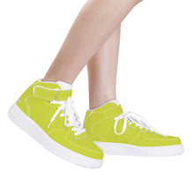 Load image into Gallery viewer, Ti Amo I love you - Alliance Lime - High Top Unisex Sneakers - Ti Amo I love you
