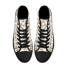 Load image into Gallery viewer, Ti Amo I love you - Exclusive Brand - High-Top Canvas Shoes - Black Soles
