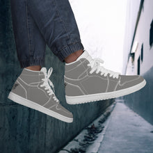 Load image into Gallery viewer, Ti Amo I love you - Exclusive Brand  - Natural Gray  - Skeleton Hands with Heart - High Top Synthetic Leather Sneaker
