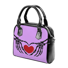 Load image into Gallery viewer, Ti Amo I love you  - Exclusive Brand - Perfume - Skeleton Hands with Heart - Shoulder Handbag
