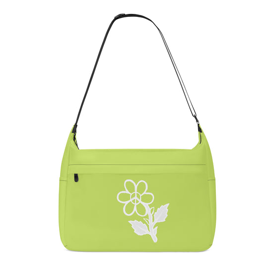 Ti Amo I love you - Exclusive Brand - Yellow Green - White Daisy - Journey Computer Shoulder Bag