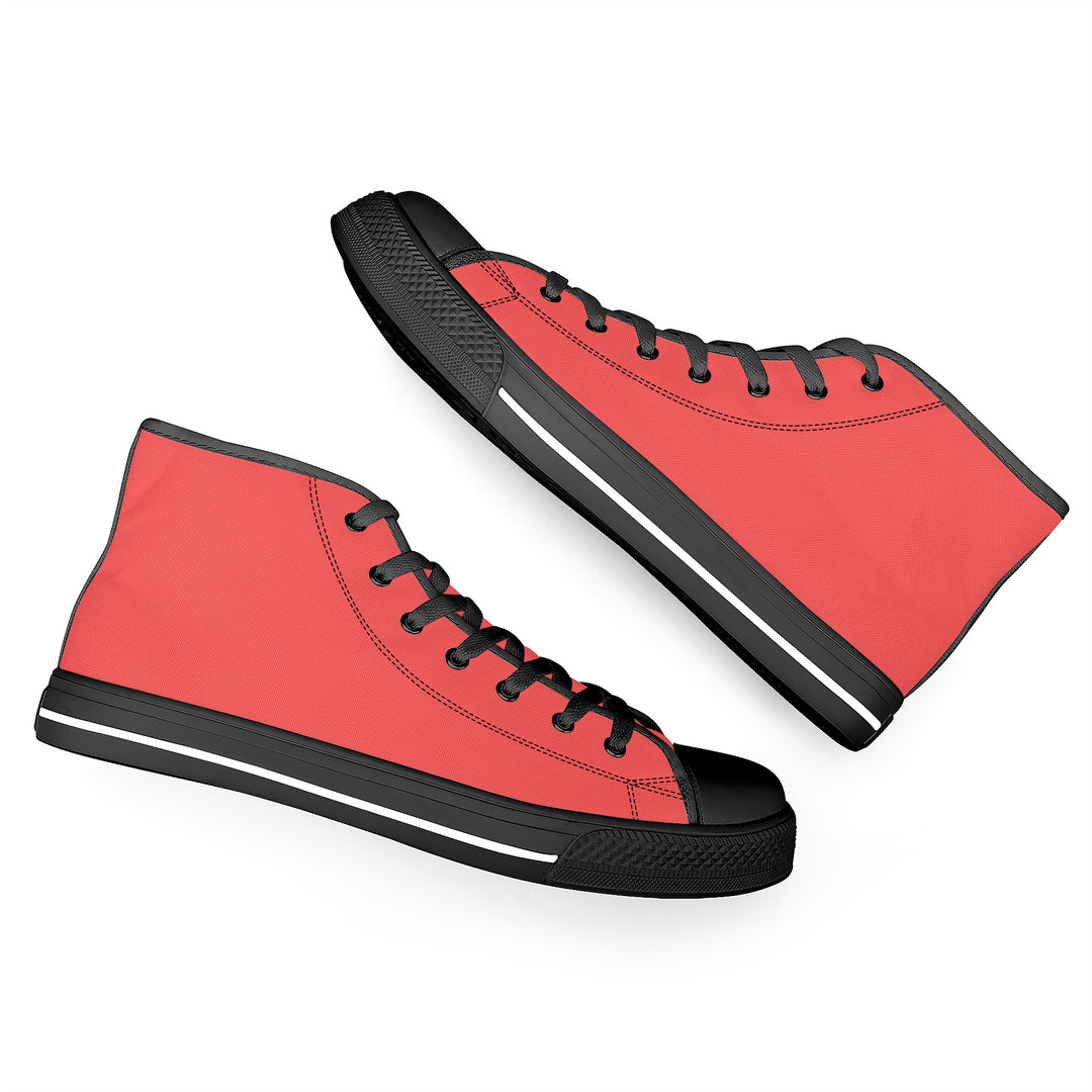 Ti Amo I love you - Exclusive Brand - Persimmon -  High-Top Canvas Shoes - Black Soles