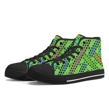 Load image into Gallery viewer, Ti Amo I love you - Exclusive Brand - Pastel Green - Deco Dots - High-Top Canvas Shoes - Black Soles
