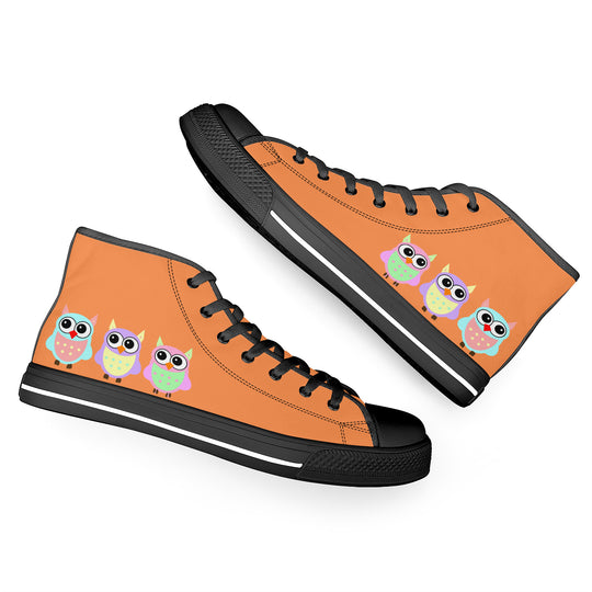 Ti Amo I love you - Exclusive Brand - Coral -  High-Top Canvavs Shoes - Black Soles