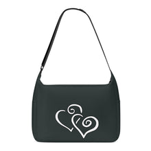 Load image into Gallery viewer, Ti Amo I love you - Exclusive Brand - Charleston Green - Double White Heart - Journey Computer Shoulder Bag
