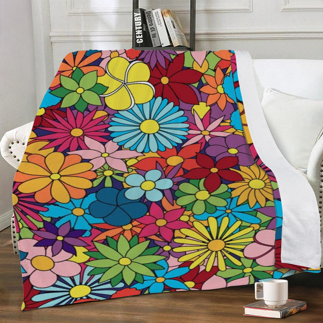 Ti Amo I love you - Exclusive Brand - Colorful Flowers - Blankets