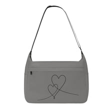 Load image into Gallery viewer, Ti Amo I love you - Exclusive Brand  - Concord Gray - Double Script Heart - Journey Computer Shoulder Bag
