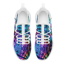 Load image into Gallery viewer, Ti Amo I love you - Exclusive Brand  - Mens / Womens - Blue Zodiac, Curious Blue, Malachite, Purple Heart - Tie- Dye - Mesh Knit Shoes - White Soles
